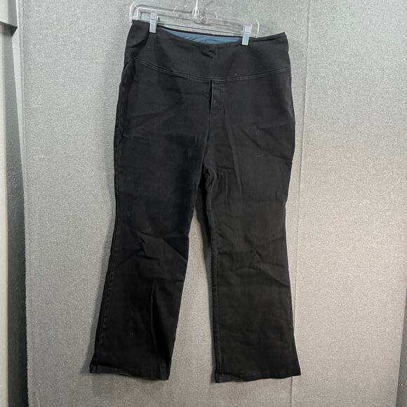 Women with Control Denim Tummy Control Pants Black Plus Petite 18 - Picture 6 of 11